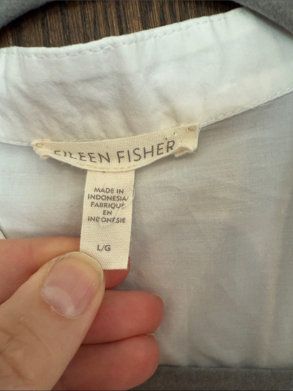 Eileen Fisher White Collared Sleeveless Cotton Button Down Top Large - Picture 3 of 10